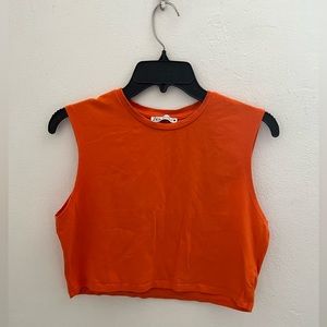 Zara Orange Crop Top